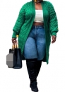 (Plus Size)(Green)2023 Styles Women Sexy&Fashion Autumn/Winter TikTok&Instagram StylesSweater Open Long Coats