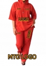 (Display Sample Link)MTO Logo Women/Men Hoodie Two Piece Sets