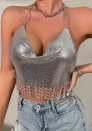 (Real Image)2024 Styles Women Strappy Metallic Sequin Cami Top