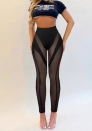 (Real Image,Only Bottom)2024 Styles Women Mesh See-Through Pants for Stylish and Sexy High-Waisted Casual Long Trousers