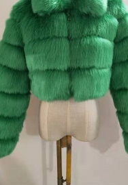 (Real Image)2021 Styles Women Fashion Fall & Winter INS Styles Green fur Coats