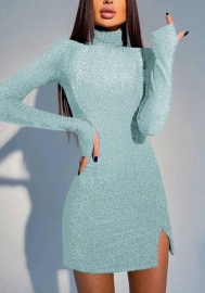 2022 Styles Women Fashion Summer INS Styles Velvet Long Sleeve Mini Dress
