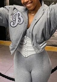 (Gray)2022 Styles Women Fashion Instagram Styles Front Button Coat