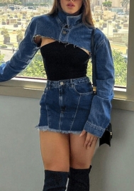 (Only Tops)(Real Image)2022 Styles Women Fashion Summer TikTok&Instagram Styles Jeans Coats