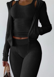 (Only Coat)(Black)2022 Styles Women Fashion Summer TikTok&Instagram Styles Front Zipper Hoodie Coat