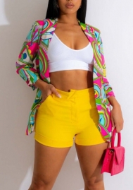 (Only Coat)(Real Image)2022 Styles Women Fashion Summer TikTok&Instagram Styles Print Shirts Coat