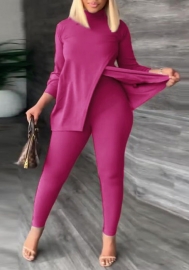 (Plus Size)2022 Styles Women Fashion Spring&Winter TikTok&Instagram Styles Solid Color Irregular Two Piece Suit