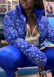 (Blue)2022 Styles Women Fashion Spring&Winter TikTok&Instagram Styles Camouflage Front Zipper Coat