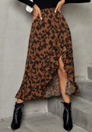 (Real Image)2022 Styles Women Fashion Spring&Winter TikTok&Instagram Styles Brown Floral Skirts