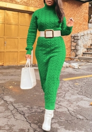 (Green)(Not Waite Tie)2022 Styles Women Sexy Spring&Winter TikTok&Instagram Styles Sweater Maxi Dress
