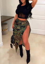 (Only Bottom)(Real Image)2023 Styles Women Sexy&Fashion Spring&Summer TikTok&Instagram Styles Camouflage Skirts