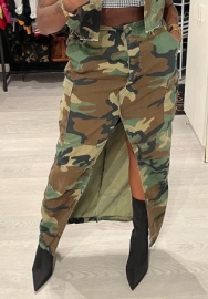 (Only Bottom)(Camouflage Green)2023 Styles Women Sexy&Fashion Spring&Summer TikTok&Instagram Styles Camouflage Skirts