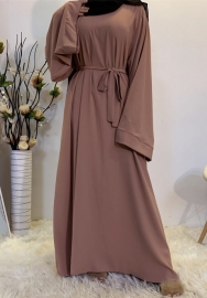 (Pink)(Only Dress,not Hoodie)2023 Styles Women Sexy&Fashion Spring&Summer TikTok&Instagram Styles Solid Color Muslim Maxi Dress