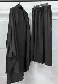 (Black)2023 Styles Women Sexy&Fashion Spring&Summer TikTok&Instagram Styles Muslim Two Piece Dress
