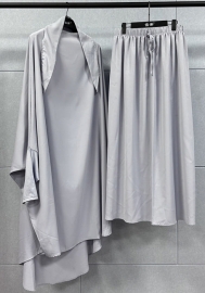 (Gray)2023 Styles Women Sexy&Fashion Spring&Summer TikTok&Instagram Styles Muslim Two Piece Dress
