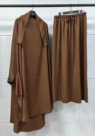 (Brown)2023 Styles Women Sexy&Fashion Spring&Summer TikTok&Instagram Styles Muslim Two Piece Dress