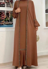 (Coffee)2023 Styles Women Sexy&Fashion Spring&Summer TikTok&Instagram Styles Muslim Maxi Dress