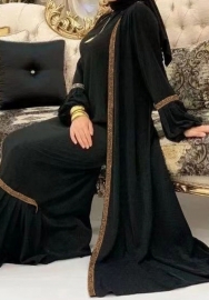 (Black)2023 Styles Women Sexy&Fashion Spring&Summer TikTok&Instagram Styles Muslim Maxi Dress