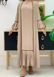 (Apricot)2023 Styles Women Sexy&Fashion Spring&Summer TikTok&Instagram Styles Muslim Maxi Dress