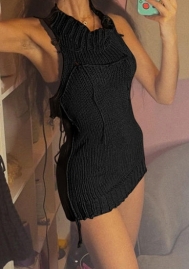 (Black)2023 Styles Women Sexy&Fashion Spring&Summer TikTok&Instagram Styles Sweater Mini Dress