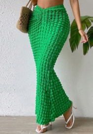 (Real Image)2023 Styles Women Sexy&Fashion Spring&Summer TikTok&Instagram Styles Green Maxi Skirts