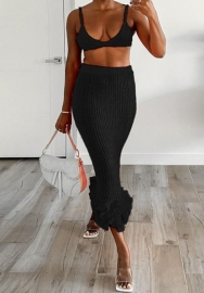 (Black)2023 Styles Women Sexy&Fashion Spring&Summer TikTok&Instagram Styles Bar+Maxi Skirts Maxi Dress