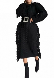 (Real Image)2023 Styles Women Sexy&Fashion Autumn/Winter TikTok&Instagram Styles  Sweater Long Sleeve Maxi Dress