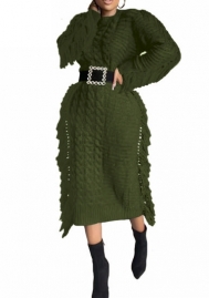 (Green)2023 Styles Women Sexy&Fashion Autumn/Winter TikTok&Instagram Styles  Sweater Long Sleeve Maxi Dress