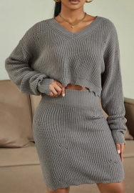 (Real Image)2023 Styles Women Sexy&Fashion Autumn/Winter TikTok&Instagram Styles Sweater Two Piece Dress