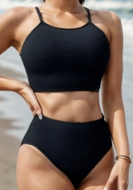 (Real Image)2023 Styles Women Sexy&Fashion Autumn/Winter TikTok&Instagram Styles Black Bikini Set