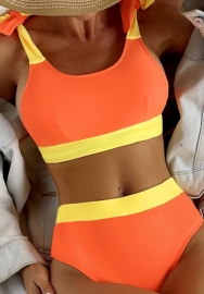 (Real Image)2023 Styles Women Sexy&Fashion Autumn/Winter TikTok&Instagram Styles Orange Bikini Set