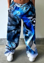 (Only Bottom)(Blue)2023 Styles Women Sexy&Fashion Autumn/Winter TikTok&Instagram Styles Print Loose Long Pants