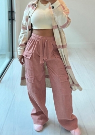 (Only Bottom)(Pink)2023 Styles Women Sexy&Fashion Autumn/Winter TikTok&Instagram Styles Loose Long Pants