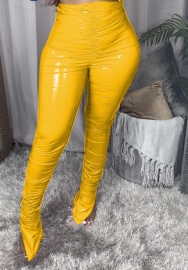 (Yellow)2023 Styles Women Sexy&Fashion Autumn/Winter TikTok&Instagram Styles PU Long Pants