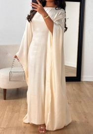 (Real Image)2024 Styles Women Muslim Tassel Long Sleeve Glitter Fabric Dress Gown