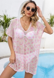 (Real Image)2024 Styles Women Summer Plus Size Loose Beach Cover Up Knitted Bikini Vacation Cardigan