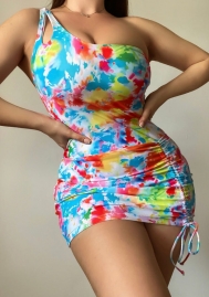 (Real Image)2024 Styles Women Seductive Floral Print Monokini Two-Piece Set