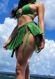 (Real Image)2024 Styles Women Sexy Bikini Sets + Skirts 3 Piece Suit
