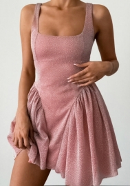 (Real Image)2024 Styles Women Bow-Tie Back-Exposure Dress with Tied Detail