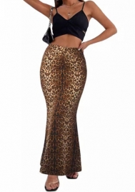 (Real Image,Only Bottom)2024 Styles Women Chic Leopard Print Pencil Fishtail Maxi Skirt