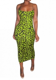 (Real Image)2024 Styles Women Exotic Leopard Print Cut-Out Dress