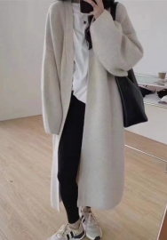 (Real Image,Only Coat)2024 Styles Women Loose-Fit Mid-Length Sweater Coat