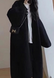 (Real Image,Only Coat)2024 Styles Women Loose-Fit Mid-Length Sweater Coat