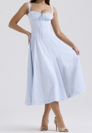 (Real Image)2024 Styles Women Elegant French-Style Strapless Dress