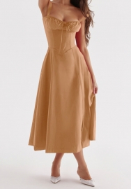 (Real Image)2024 Styles Women Elegant French-Style Strapless Dress