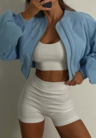 (Real Image,Only Tops)2024 Styles Women Cropped Puffer Jacket