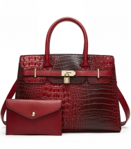 (Red,Real Image)2025 Styles Trendy Mother-Child Bag Set: Fashionable Tote & Shoulder Bag Duo for Women