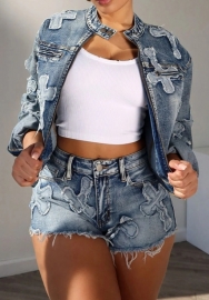 (Real Image)2025 Styles Women Embroidered Cross Shorts with Stretch Set