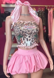 (Pink)2025 Styles Women Leopard Print Set: Bold and Chic