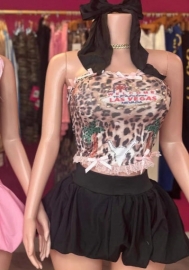 (Black)2025 Styles Women Leopard Print Set: Bold and Chic
